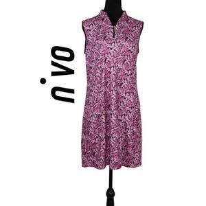 N'VO Mimosa Pink Floral Sleeveless Golf Dress Size Medium